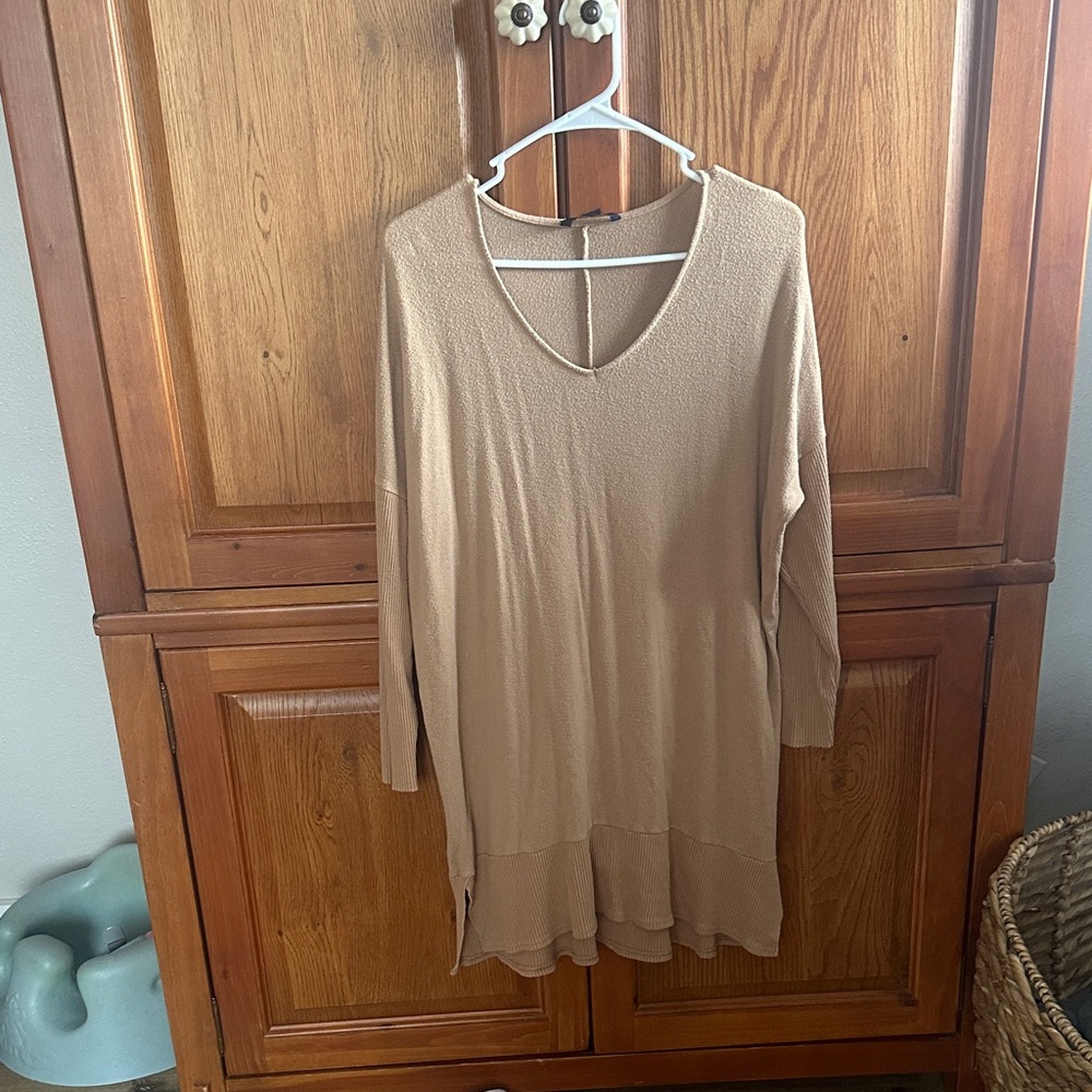 American Eagle Outfitters Tan Tunic Top